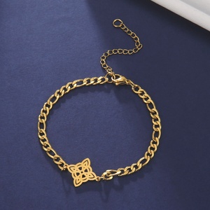 Brujería nudo de bruja encanto pulsera para Mujeres Hombres Acero inoxidable Figaro cadena pulseras amuleto paganismo joyería regalos - Product Image 4