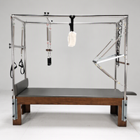 Mesin Pilates Cadillac Reformer Combo Trapeze Table Kayu Oak Merah Solid untuk Studio Komersial
