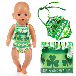 Poupée unisexe <span class=keywords><strong>de</strong></span> haute qualité <span class=keywords><strong>de</strong></span> la série Dearbei Fashion, jouet en peluche, motif imprimé, <span class=keywords><strong>maillot</strong></span> <span class=keywords><strong>de</strong></span> <span class=keywords><strong>bain</strong></span>, 18 pouces/43 cm, accessoires d'usine pour poupées bébés - Product Image 6