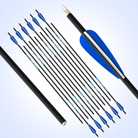 Flèches en carbone pur personnalisables ID6.2mm, tiges en acier |   Équipement de tir à l'arc de haute précision et léger pour arcs composés et classiques