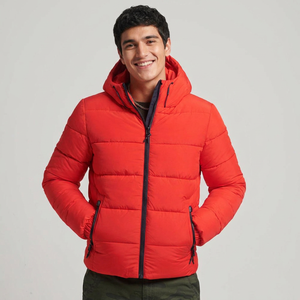 Veste matelassée imprimée OEM personnalisée pour hommes vente en gros veste bulle en polyester décontractée d'hiver avec logo personnalisé pour hommes avec poches - Product Image 1