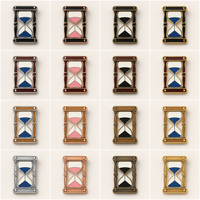 Broche en métal personnalisée en émail dur, style vintage, en forme de sablier, pour la mesure du temps, cadeau artistique, vente en gros
