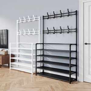 Porte-chaussures et porte-manteau multifonctionnel pour entrée, étagère de <span class=keywords><strong>rangement</strong></span> durable, montage facile, organisateur de chaussures pour la maison, le couloir, le garage, le salon - Product Image 1