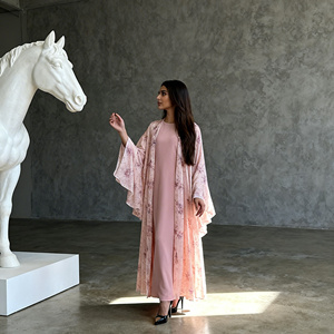 Robe Abaya en polyester élégante et personnalisée pour femmes musulmanes, idéale pour les soirées, fournisseur en gros - Product Image 4