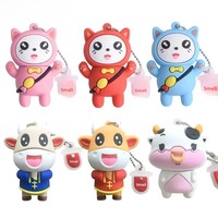 Pendrive de 128 GB, Unidad Flash USB con Diseño de Animales de Dibujos Animados, Pingüino, Pendrive de 256 GB, Memoria USB de 32 GB, Pato, Gato Negro, Pendrive de 64 GB
