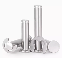 Goupille cylindrique en acier inoxydable M4 x 30 35 40 de type amélioré BSF avec rainure pour rondelle de positionnement, version 20 pièces