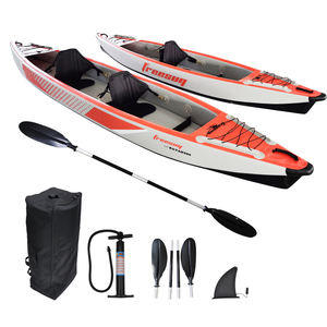 K410 de 14 pies para 2 <span class=keywords><strong>personas</strong></span>, <span class=keywords><strong>kayak</strong></span> de pesca con dos asientos y paletas, <span class=keywords><strong>kayak</strong></span> de punto de caída, <span class=keywords><strong>kayak</strong></span> inflable de PVC - Product Image 3