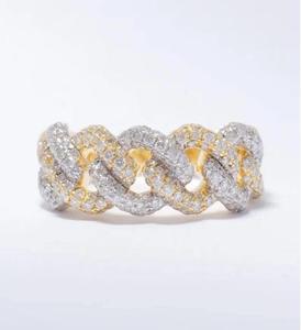 Bague en argent sterling 925 avec diamant moissanite, brillance VVS, bijoux hip-hop personnalisés pour un style unisexe - Product Image 2