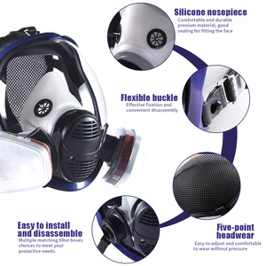 Masque à gaz complet certifié CE en stock CF01 avec <span class=keywords><strong>filtre</strong></span> K1 pour la peinture, les produits chimiques, les opérations <span class=keywords><strong>de</strong></span> sauvetage incendie, la pulvérisation <span class=keywords><strong>de</strong></span> pesticides - Product Image 5