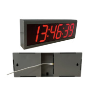 Reloj NTP sincronizado, 4 "X 6 dígitos rojos, Ethernet a través de alimentación, reinicio automático de DST