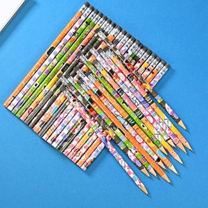 Venta de Fábrica, Juego de Lápices de Madera HB para Niños, Diseño de Dibujos Animados, Serie Escolar, Ecológicos, Fáciles de Agarrar, con Minas de Colores - Product Image 1