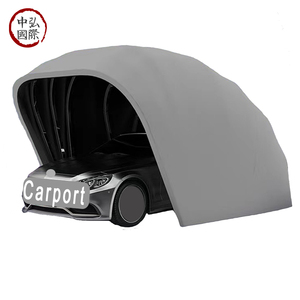 Abri de voiture rétractable en acier inoxydable, design pliable imperméable, garantie de 5 ans, montage facile, style moderne, personnalisable pour les voitures - Product Image 1
