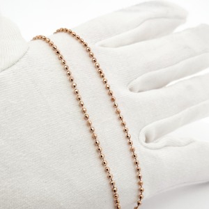 18K Solid Gold Luxury <b>Mirror</b> Ball <b>Chain</b> Necklace Unisex Daily Gift Custom Length Wholesale GOLDTECH - Product Image 3