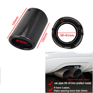 Silenciador de escape de fibra de carbono para coche, cubierta de Punta trasera para series VW Tiguan LAVIDA PASSAT Golf POLO <span class=keywords><strong>BORA</strong></span> Audi Q5 A4L - Product Image 4