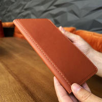 Porte-Comptes en Cuir Véritable Personnalisé avec Logo, Fait Main, Portable, Luxe Moderne, pour Restaurant, Porte-Extrait de Compte Personnalisé