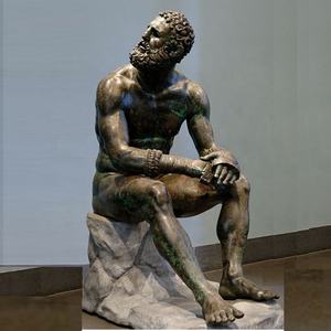 Lebensgroße Bronze Nackter Mann Skulptur Polierte Metall Kunst Wanddekoration zum Verkauf - Product Image 5