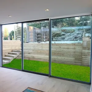 AS2047 TOMA alüminyum sürgülü kapı tasarımı çift temperli yalıtımlı cam basit tahta sandık su geçirmez alüminyum paslanmaz çelik