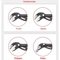 Pince à becs croisés de type allemand, personnalisable OEM, en acier allié CR-V, mâchoires dentelées pour une prise ferme, utilisation pour pompe à eau, ouverture maximale 50 mm