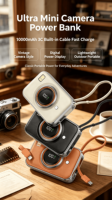 Chargeur portable certifié 3C, fin et léger, câble intégré Type-C, charge rapide 22,5 W, écran LED, 10000 mAh, ultra mini, caméra