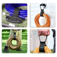 Sangles de câble auto-adhésives réglables noires/sangle de batterie/attache de câble en silicone à crochet et boucle
