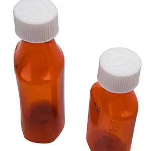 Plastic Pharmacy Liquid Containers Bottles Child-Resistant Oval Medicine Liquid Bottle