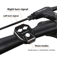 NIACONN NIA-Z014 5 modes de clignotants sans fil avec télécommande, étanche IP63, rechargeable USB, super lumineux, ABS, pour la conduite nocturne