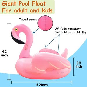 Flamingo Rosa Gigante Inflable de PVC, Flotador para Piscina para Adultos - ¡CREE Ondas! - Product Image 4