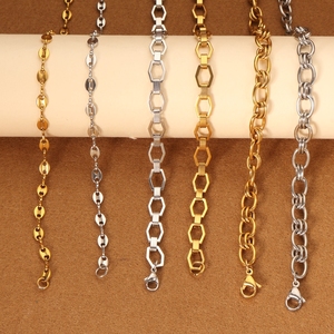 Permanente Schmuck ketten Wasserdichter Edelstahl 18 Karat vergoldet hand gefertigte klobige Kette für Männer Frauen Halskette Armband - Product Image 4