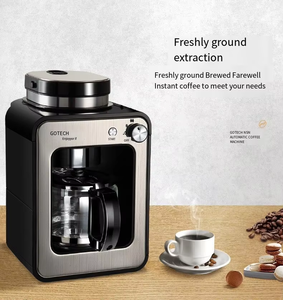 <b>Fully</b> <b>Automatic</b> Stainless Steel Mini <b>Coffee</b> Maker for Home Use-14-Cup Capacity Integrated Grinding Temperature Control - Product Image 5