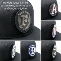 Casquette Snapback à Velcro Interchangeable Personnalisable, Visière Plate, Style Hip-Hop, Logo Détachable, OEM ODM, Usage Quotidien, Urbain, Sports de Plein Air