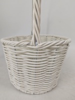 Panier en rotin PE fabriqué en usine, 29x20xH36cm, avec poignée, panier cadeau pour le rangement et les fêtes, grande taille uniquement