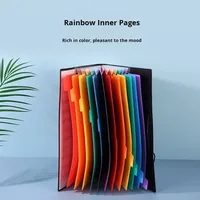 12 pages arc-en-ciel Classification accordéon dossier transfrontalier nouveau bureau dossier de stockage de documents Pp dossier en gros