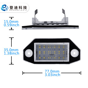Luz LED para Matrícula de Ford Mondeo Mk3 4D 5D, 3M5A-13550-AA, Luz Blanca, Tipo Empotrado, Distancia entre Orificios de 205 mm - Product Image 4