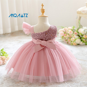 MQATZ Vestito da Damigella con Paillettes per Bambina, Nuovo Abito da Principessa per Neonata, Vestito da Festa di Compleanno per Bambine di 2 Anni AL3099xz - Product Image 5