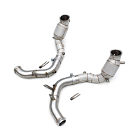 Downpipe Knalpot Stainless Steel AUTO dengan Katalis 200/300cell untuk Mercedes-Benz S63 E AMG W223 V8 4.0T 2020-2025