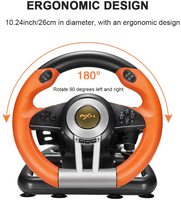 Volant de jeu RTS PXN V3 180 degrés universel USB pour course automobile avec pédales pour PS3 PS4 X-box One X S