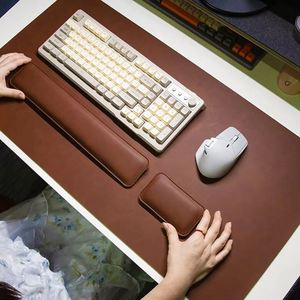 Desk Pad Waterproof Mouse Pad Desk <b>Mat</b> Protective Cover Three Piece Set Leather Wrist Stand Non-slip Easy to Clean Keyboard <b>Mats</b> - Product Image 3