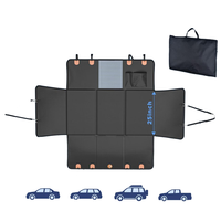 Housse de siège de voiture Joysing en cuir polyuréthane pour chien, fond dur étanche avec fenêtre en maille, extension de siège arrière pour hamac pour animaux de compagnie