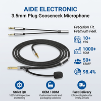 Microphone col de cygne 3,5 mm de remplacement pour écouteurs, accessoires personnalisés pour écouteurs sous marque privée