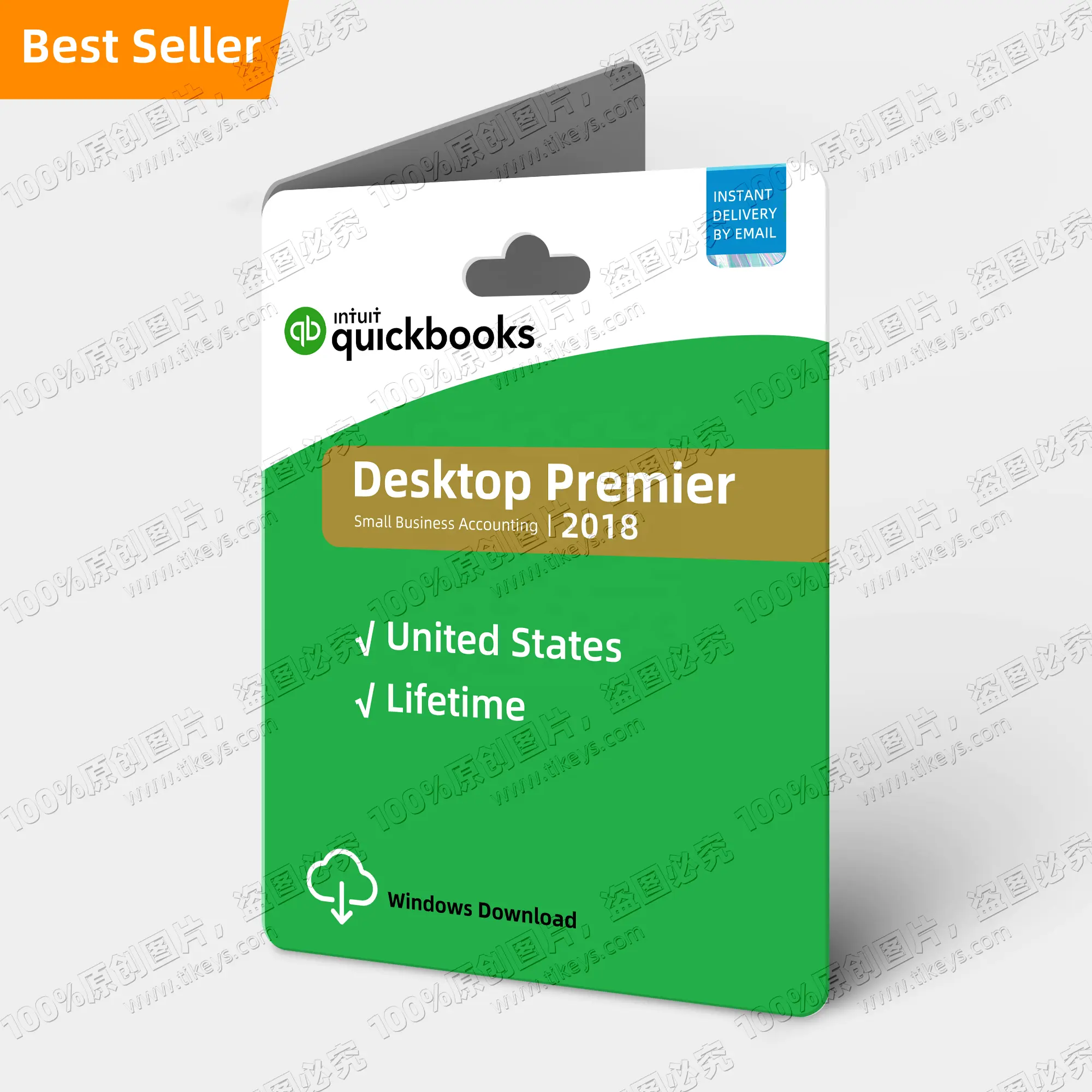 برنامج المحاسبة المالية مخصص للاستخدام على سطح المكتب QuickBook Premier 2018 US for Windows للتوصيل عبر البريد الإلكتروني 24/7