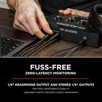Interfaz de Audio USB Externa M-AUDIO M-Track Duo para Grabación, Streaming y Podcasting, Entradas de Línea XLR Duales, Incluye Software
