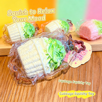 Jouet Squishy en Silicone Alimentaire pour Crème Glacée et Cupcake, Jouet Anti-Stress en Forme de Chou, Jouet à Presser pour Étudiants