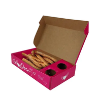 Emballage de cône en papier pour crêpes écologiques, boîte à beignets de churros de boulangerie gaufres à emporter avec insert de tasse à tremper