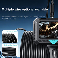 Caméra d'inspection de tuyaux portable P280 avec Wifi, double objectif 8 mm, écran 5 pouces, endoscope avec câble de 2 m, étanche