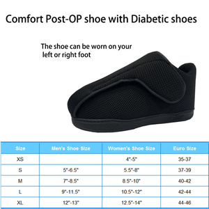 Пенопластовая хлопковая Регулируемая Экстра широкая Диабетическая обувь для мужчин с эффектом памяти - Product Image 3