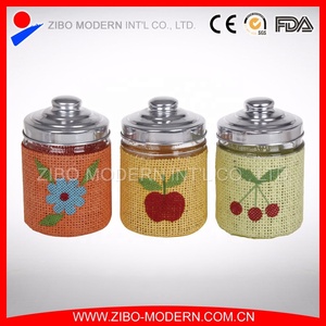 Bán Buôn Giá Rẻ Trà Cà Phê Đường Canister Set Lọ Thủy Tinh Với Muỗng - Product Image 4