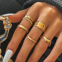 Nouvelle Bague Ouverte Tendance Ondulée Courbe Géométrique Minimaliste en Acier Inoxydable, Bijou Polyvalent pour Automne Hiver