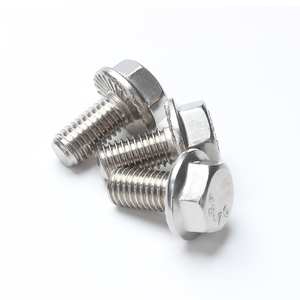 एम 10 औद्योगिक हेक्स हेड फ्लैंज बोल्ट 304 स्टेनलेस स्टील फुल थ्रेड सादा कार्बन स्टील मिश्र धातु 16 मिमी - Product Image 4