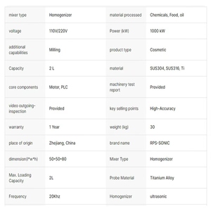 RPS prosesor Sonicator ultrasonik, 650W 1000W 1500W 2000W 3000W pemindai homogen standar tinggi - Product Image 3