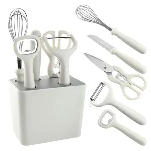 Kitchen Gadgets For Cooking Egg Whisk Scissors Knife Peeler Kitchen Gadgets Set Utensil 5Pcs Cooking Gadgets